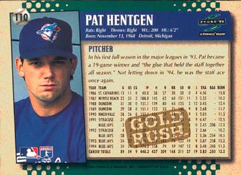 1995 Score - Gold Rush #110 Pat Hentgen Back