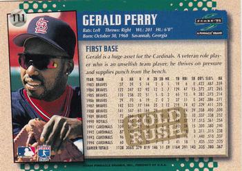 1995 Score - Gold Rush #111 Gerald Perry Back