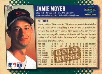1995 Score - Gold Rush #114 Jamie Moyer Back