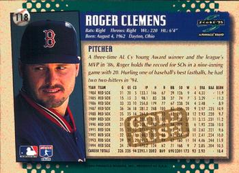 1995 Score - Gold Rush #118 Roger Clemens Back