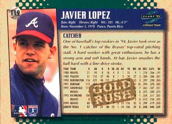 1995 Score - Gold Rush #119 Javier Lopez Back