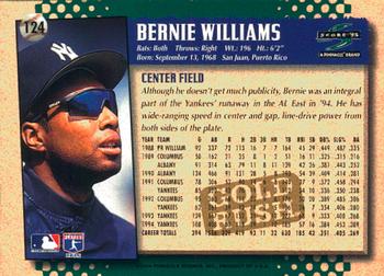 1995 Score - Gold Rush #124 Bernie Williams Back