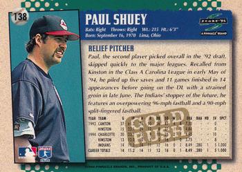 1995 Score - Gold Rush #138 Paul Shuey Back