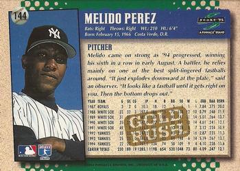 1995 Score - Gold Rush #144 Melido Perez Back