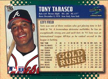 1995 Score - Gold Rush #145 Tony Tarasco Back