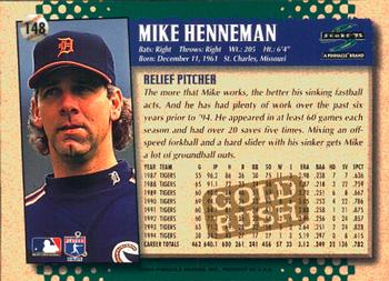 1995 Score - Gold Rush #148 Mike Henneman Back