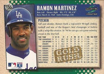 1995 Score - Gold Rush #155 Ramon Martinez Back