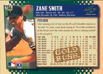 1995 Score - Gold Rush #157 Zane Smith Back
