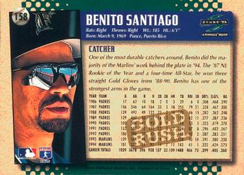 1995 Score - Gold Rush #158 Benito Santiago Back