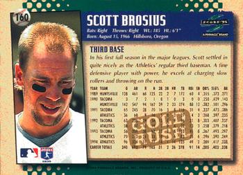 1995 Score - Gold Rush #160 Scott Brosius Back