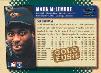 1995 Score - Gold Rush #162 Mark McLemore Back