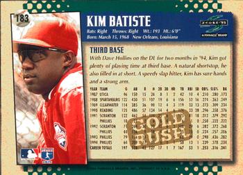1995 Score - Gold Rush #183 Kim Batiste Back
