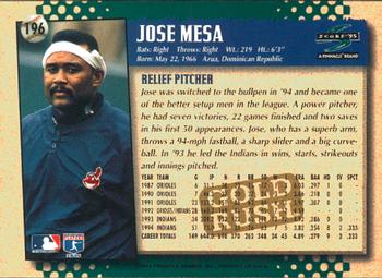 1995 Score - Gold Rush #196 Jose Mesa Back