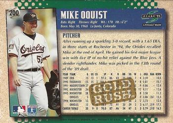 1995 Score - Gold Rush #200 Mike Oquist Back