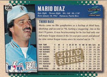 1995 Score - Gold Rush #230 Mario Diaz Back