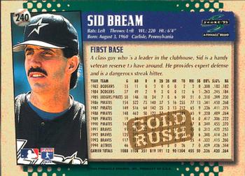 1995 Score - Gold Rush #240 Sid Bream Back