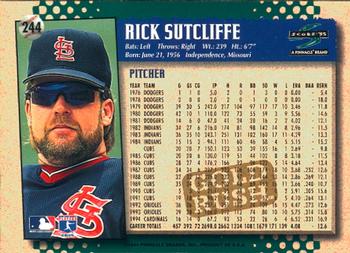 1995 Score - Gold Rush #244 Rick Sutcliffe Back