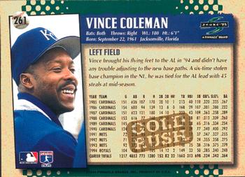 1995 Score - Gold Rush #261 Vince Coleman Back