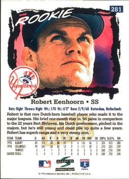 1995 Score - Gold Rush #281 Robert Eenhoorn Back