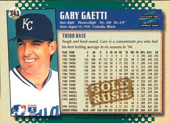 1995 Score - Gold Rush #343 Gary Gaetti Back