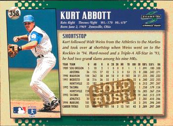 1995 Score - Gold Rush #358 Kurt Abbott Back