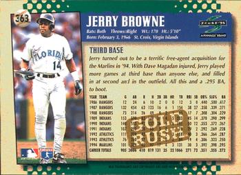 1995 Score - Gold Rush #363 Jerry Browne Back