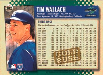 1995 Score - Gold Rush #382 Tim Wallach Back