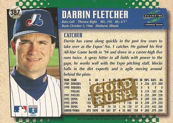 1995 Score - Gold Rush #387 Darrin Fletcher Back