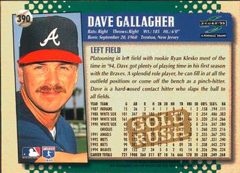 1995 Score - Gold Rush #390 Dave Gallagher Back