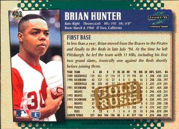 1995 Score - Gold Rush #403 Brian Hunter Back