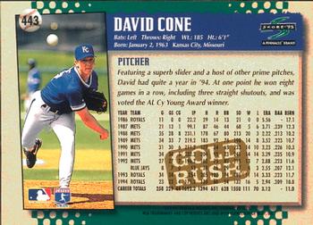 1995 Score - Gold Rush #443 David Cone Back