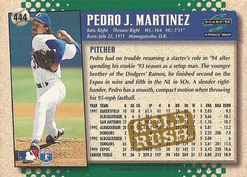 1995 Score - Gold Rush #444 Pedro Martinez Back