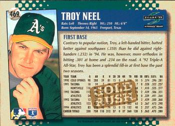 1995 Score - Gold Rush #469 Troy Neel Back