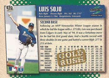 1995 Score - Gold Rush #470 Luis Sojo Back