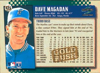 1995 Score - Gold Rush #475 Dave Magadan Back