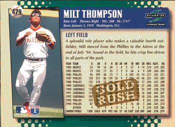 1995 Score - Gold Rush #479 Milt Thompson Back