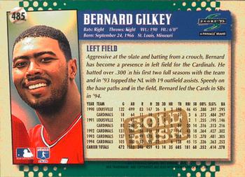 1995 Score - Gold Rush #485 Bernard Gilkey Back