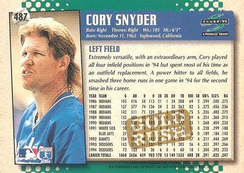 1995 Score - Gold Rush #487 Cory Snyder Back