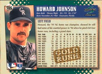 1995 Score - Gold Rush #505 Howard Johnson Back