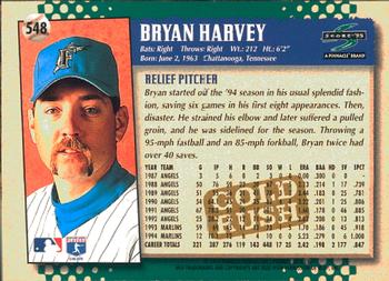 1995 Score - Gold Rush #548 Bryan Harvey Back