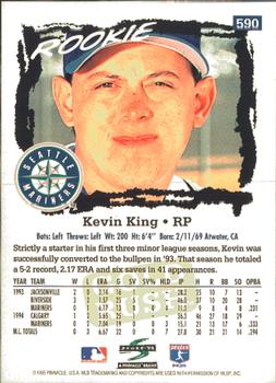 1995 Score - Gold Rush #590 Kevin King Back