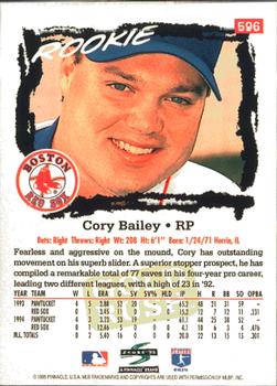 1995 Score - Gold Rush #596 Cory Bailey Back