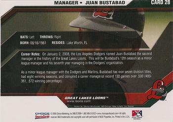 2008 Choice Great Lakes Loons #28 Juan Bustabad Back