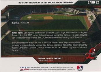 2008 Choice Great Lakes Loons #32 Dow Diamond Back