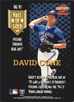 1995 Score - You Trade 'em Hall of Gold #HG93 David Cone Back