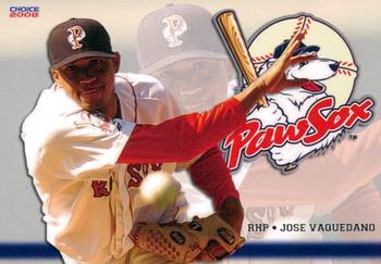 2008 Choice Pawtucket Red Sox #25 Jose Vaquedano Front