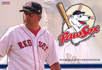 2008 Choice Pawtucket Red Sox #28 Rich Sauveur Front