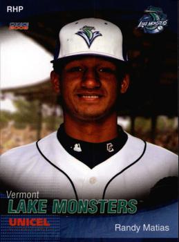 2008 Choice Vermont Lake Monsters #13 Randy Matias Front