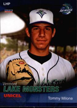 2008 Choice Vermont Lake Monsters #15 Tommy Milone Front