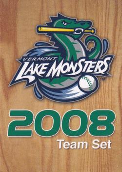 2008 Choice Vermont Lake Monsters #NNO Checklist Front